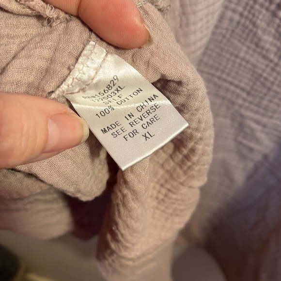 White Birch cotton top with drawstring waist - XL - khaki - Picture 6 of 6